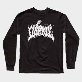 Bruce Lee Over Kill_Death Metal Style (White Color Artwork) T-Shirt Long Sleeve T-Shirt